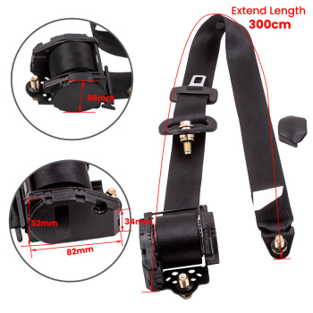 1Pair 3 Point Retractable Auto Car Shoulder Safety compatible for Seat Belt Diagonal Belt new